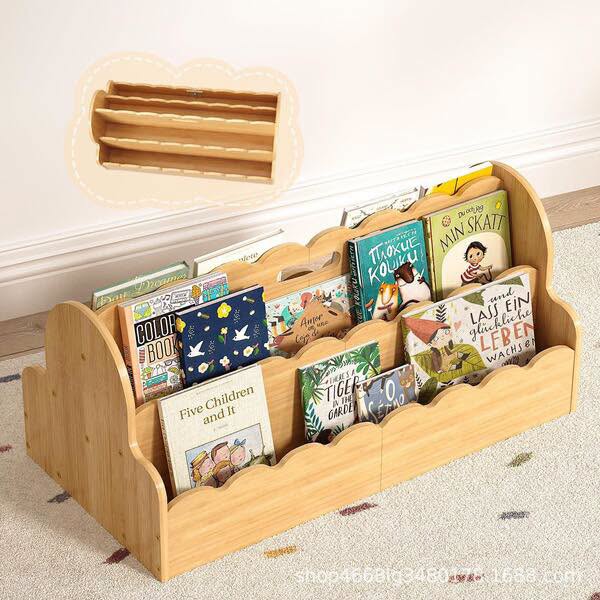 Wood cut of Books Shelfs